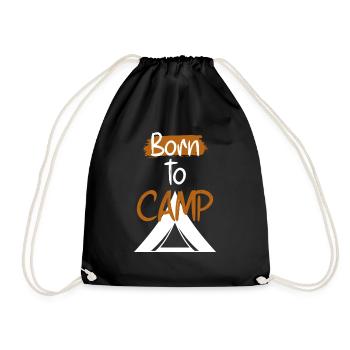 Born to camp - Turnbeutel - Schwarz - Vorne