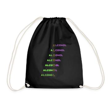 Drunk Alcohol T-shirt - Turnbeutel - Schwarz - Vorne