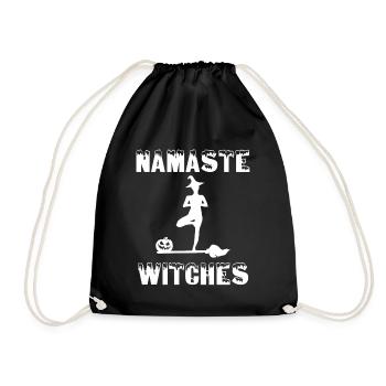 Yoga Yoga Yoga Halloween Pumpkin Costume Scary Funny - Drawstring Bag - black - Front