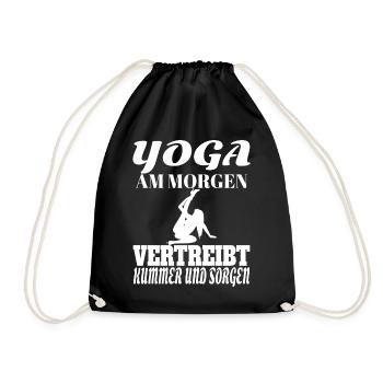 Yoga Lehrerin Kurs Meditation Geschenk Damen Matte - Turnbeutel - Schwarz - Vorne