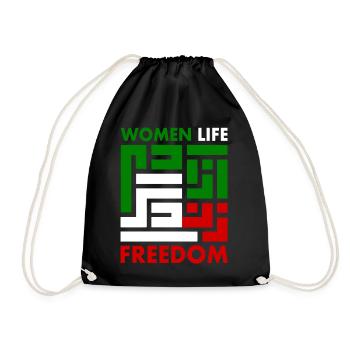 women life freedom Zan zendegi azadi - Turnbeutel - Schwarz - Vorne