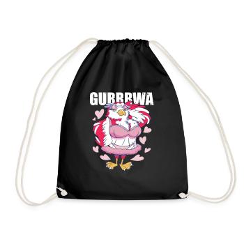 Gurrrwa sexy Polnische Taube lustig humorvoll Wort - Turnbeutel - Schwarz - Vorne