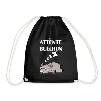Waiting for the bullrun - Drawstring Bag - black - Front