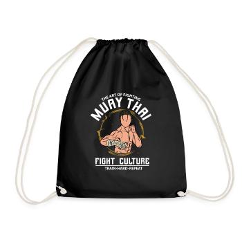 Muay Thai MMA Boxe Arts Martiaux Kickboxing Combattant - Sac de sport léger - noir - Devant
