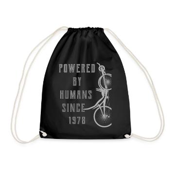 PROPULSÉ PAR L’HUMAIN DEPUIS 1978 - Sac de sport léger - noir - Devant