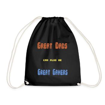 Gamerpapa Father's Day Gift - Drawstring Bag - black - Front