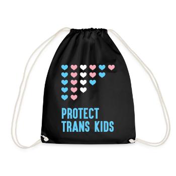 Mois de la fierté LGBT - Protégeons les enfants trans - Sac de sport léger - noir - Devant