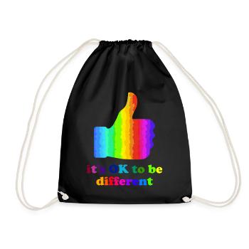 it´s OK to be different - Turnbeutel - Schwarz - Vorne