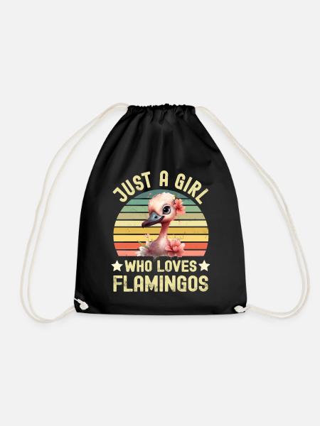 Flamingo - Turnbeutel - Schwarz