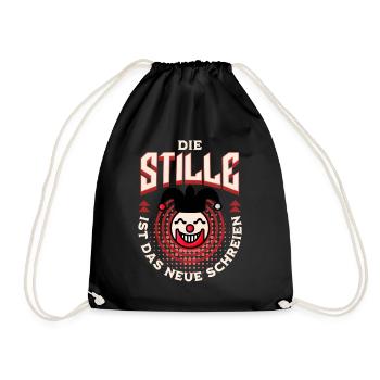 Clown - Stille ist das neue Schreien - Turnbeutel - Schwarz - Vorne