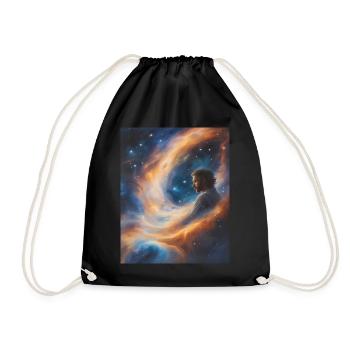 God transcends in stardust - Drawstring Bag - black - Front