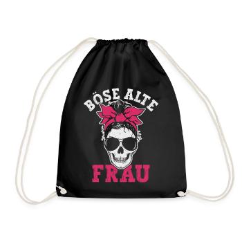 Böse Alte Frau Sarkasmus - Turnbeutel - Schwarz - Vorne
