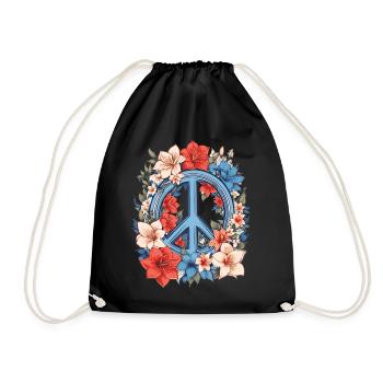 Signe de paix - Sac de sport léger - noir - Devant