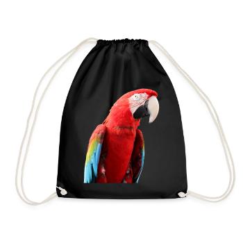 Papageien Vogel T-shirt Geschenk - Turnbeutel - Schwarz - Vorne