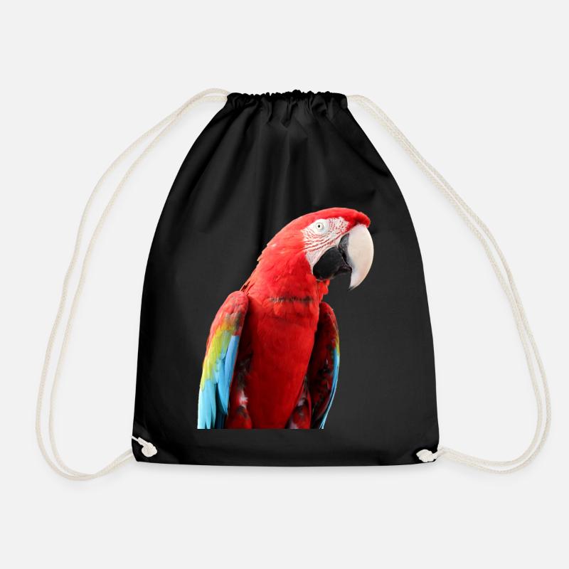 Papageien Vogel T-shirt Geschenk - Turnbeutel - Schwarz