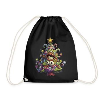 Christmas Tree Christmas Tree Christmas Tree Christmas - Drawstring Bag - black - Front