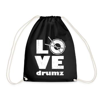 Design minimaliste de tambour d’amour - Sac de sport léger - noir - Devant