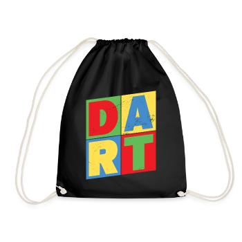 Darts Dart Vintage Retro Dart Player Dart King - Drawstring Bag - black - Front