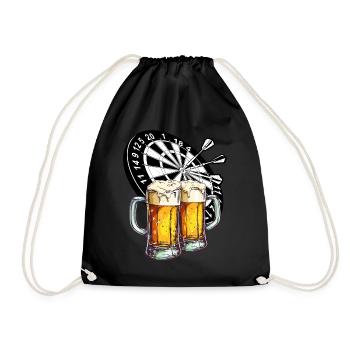 Darts, Beer, Darts, Alcohol, Drinking, Booze, Pub - Drawstring Bag - black - Front