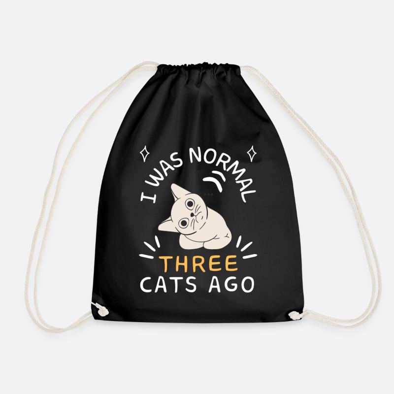 Vor drei Katzen war ich normal - Turnbeutel - Schwarz