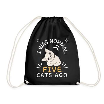 J’étais normal il y a cinq chats - Sac de sport léger - noir - Devant