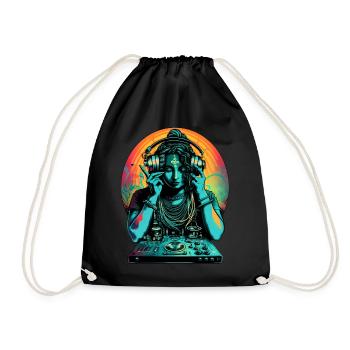 Goddess DJ - Drawstring Bag - black - Front