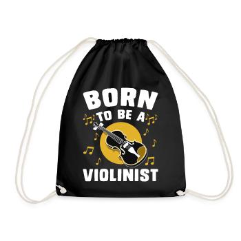 Born to be a Violinist - Music Violin Violin - Drawstring Bag - black - Front