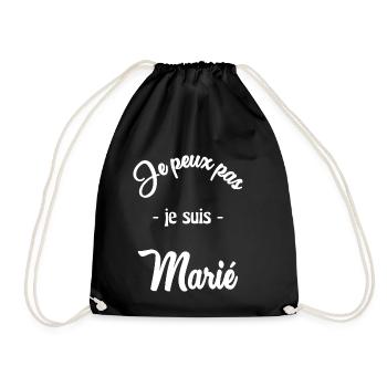 JE PEUX PAS. MARIE. FUTUR MARIE. EVJF. TEAM. TEAM - Sac de sport léger - noir - Devant