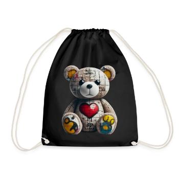 Orso orsacchiotto Teddy Bear - Drawstring Bag - black - Front