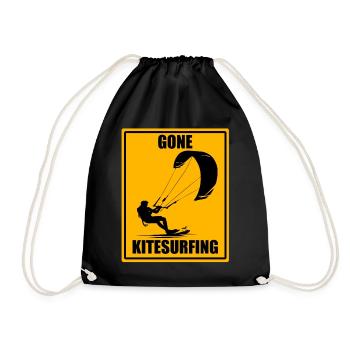 Gone Kitesurfing Vintage Kiteboarding Design Chemise - Sac de sport léger - noir - Devant