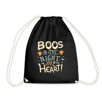 Des huées dans la nuit, de la joie dans le cœur ! - Sac de sport léger - noir - Devant