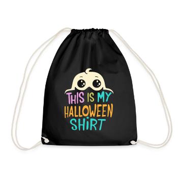 This is my Halloween shirt - Drawstring Bag - black - Front
