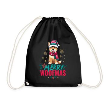 FRÖHLICHE WOOFMAS - Turnbeutel - Schwarz - Vorne