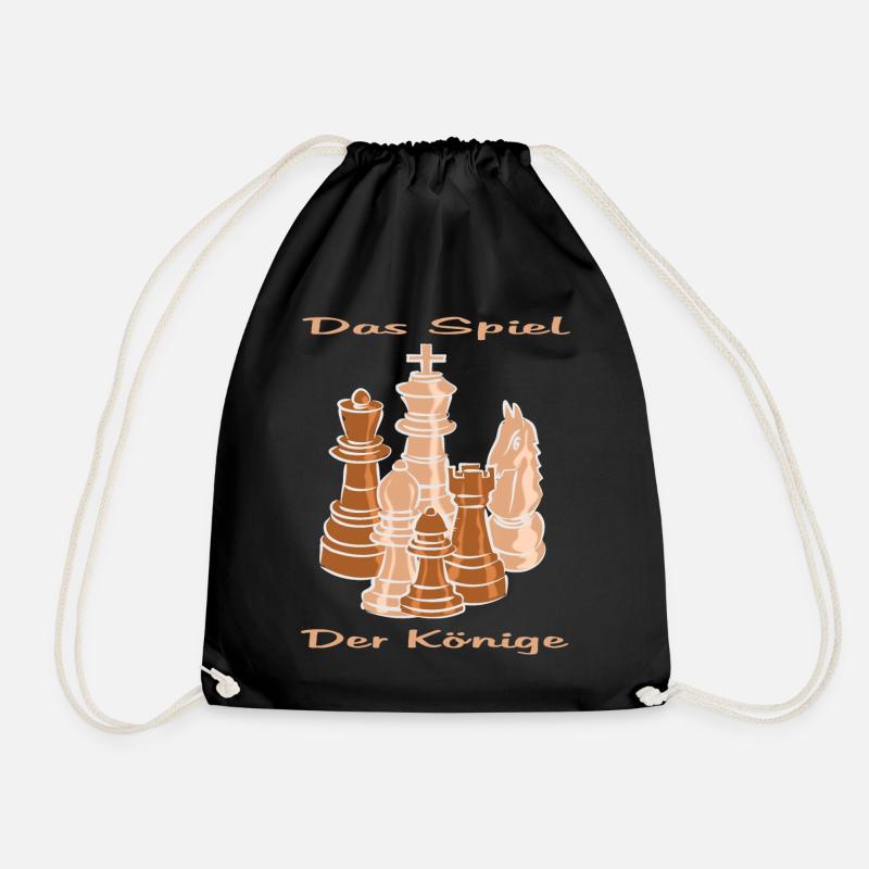 Schach figuren - Turnbeutel - Schwarz