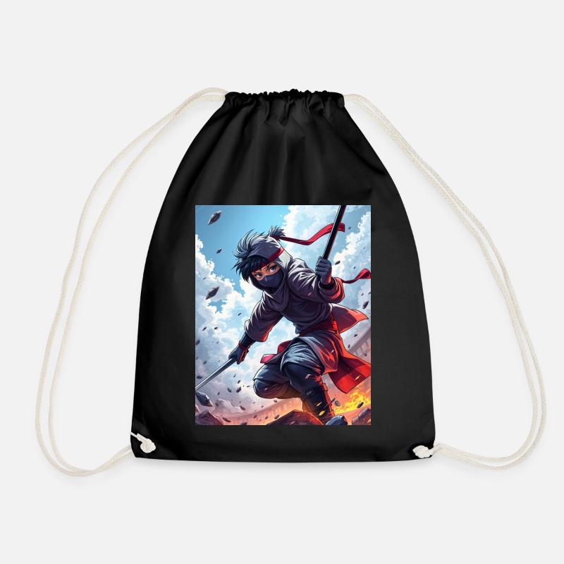 Ninja Design - Turnbeutel - Schwarz
