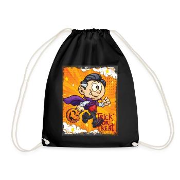 Cute Witch Halloween Trick Or Treat Fun - Drawstring Bag - black - Front