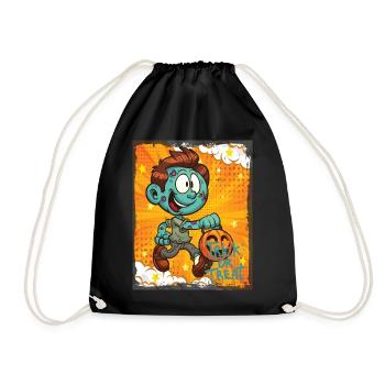 Cute Witch Halloween Trick Or Treat Fun - Drawstring Bag - black - Front