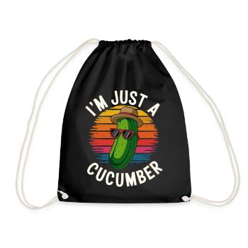 Cool Cucumber Vibes - Drawstring Bag - black - Front
