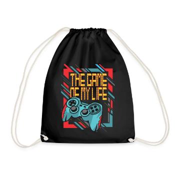 The Games of My Life Gamer Inspiration - Drawstring Bag - black - Front