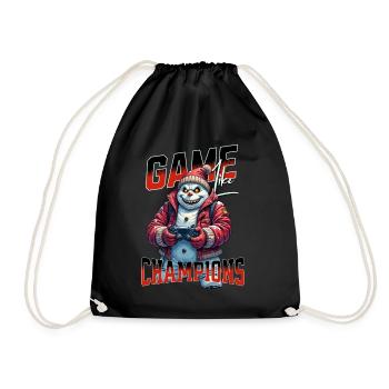 Game Like Champions Mit Totenkopf und Controller - Turnbeutel - Schwarz - Vorne