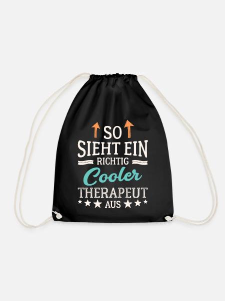 So sieht ein richtig cooler Therapeut aus Therapie - Turnbeutel - Schwarz
