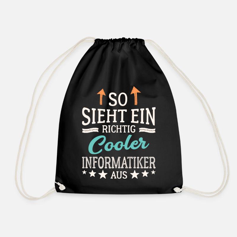 So sieht ein richtig cooler Informatiker aus - Turnbeutel - Schwarz
