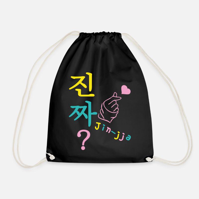 Jin-jja kdrama fan hangul wirklich anpassbar - Turnbeutel - Schwarz