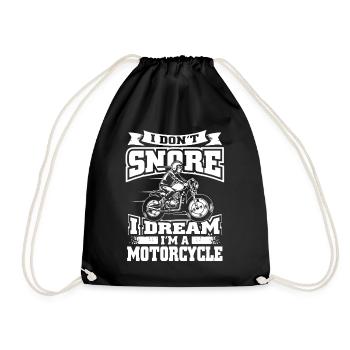 I am A Motorcycle - Drawstring Bag - black - Front