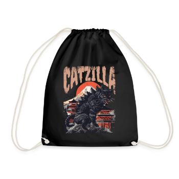 Catzilla Kaiju Monster Vintage - Sac de sport léger - noir - Devant