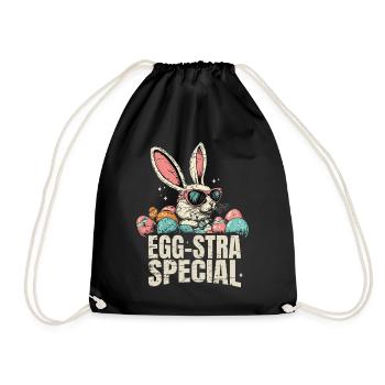 Oeuf Stra Spécial Lapin de Pâques Pâques Vintage - Sac de sport léger - noir - Devant