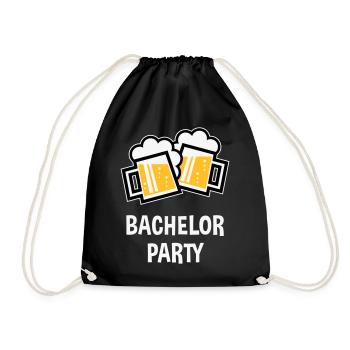 Bachelor Party (Stag Night Bavarian Beer Mugs 3C) - Drawstring Bag - black - Front