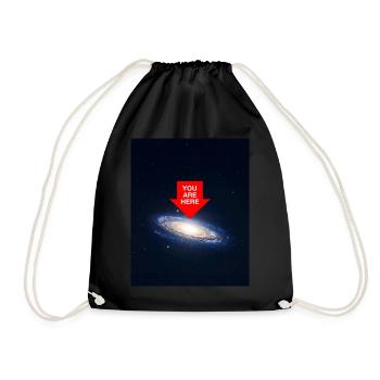 You Are Here Galaxy Galaxie - Drawstring Bag - black - Front