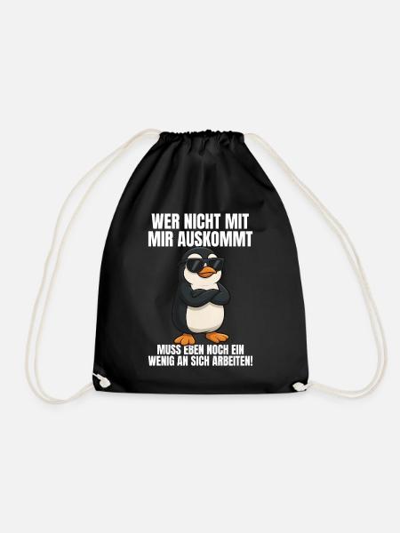 Arbeiten Witziger Lustiger Spruch Sprüche - Turnbeutel - Schwarz