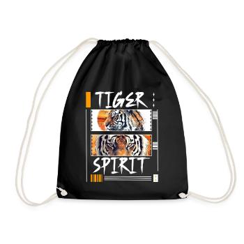 Tiger, Tigerhead, Big Cat, Nature, Wilderness, Wild, Strong - Drawstring Bag - black - Front
